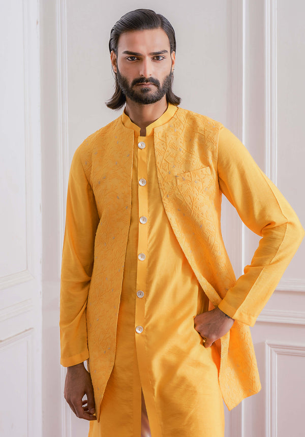 Phoenix MarketCity (Chennai) - Elevate your ethnic appeal with this silk mustard  Nehru jacket from Fabindia. 🧡 #MensFashion | Facebook