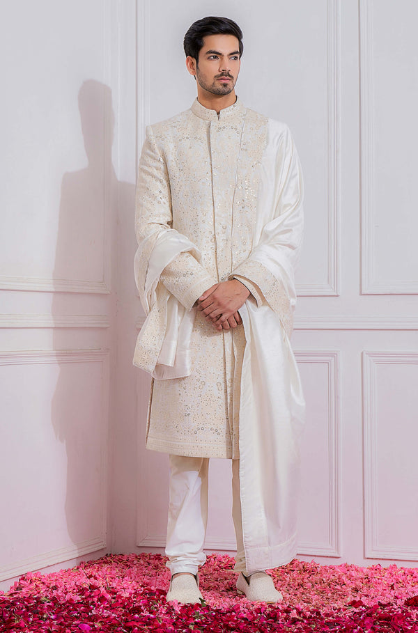 Off white sherwani for on sale groom