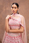 Aneesh Agarwaal-Multi Coloured Foil Applique Lehenga Set-INDIASPOPUP.COM
