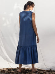 Khara Kapas-Blue Flapper Dress-INDIASPOPUP.COM