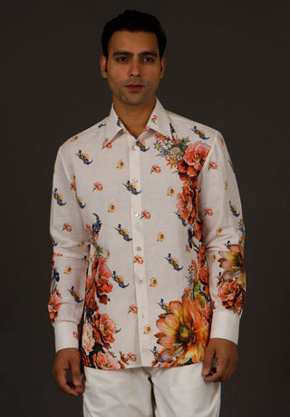 Balance By Rohit Bal-Ivory Cotton Shirt-INDIASPOPUP.COM
