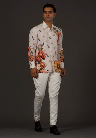 Balance By Rohit Bal-Ivory Cotton Shirt-INDIASPOPUP.COM