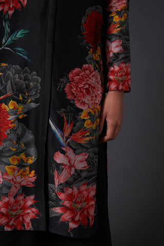 Balance By Rohit Bal-Black Printed Kurta With Palazzo-INDIASPOPUP.COM