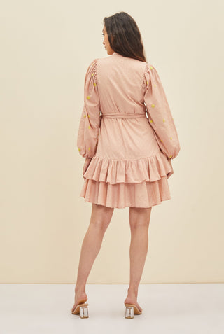 Meadow-Blush Pink Bloom Dress-INDIASPOPUP.COM