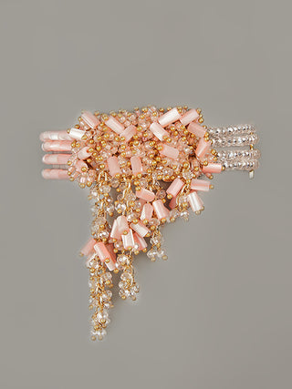 House Of Doro-Pink Peach Pearl Bracelet-INDIASPOPUP.COM