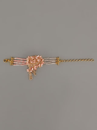 House Of Doro-Pink Peach Pearl Bracelet-INDIASPOPUP.COM