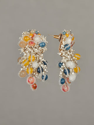 House Of Doro-Multicolor Mother Of Pearl Earrings-INDIASPOPUP.COM