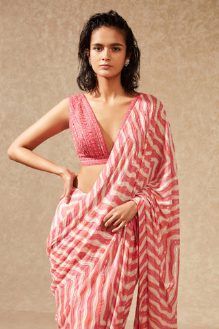 Chamee And Palak-Pink Embroidered Akira Saree-INDIASPOPUP.COM