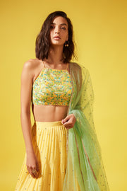 Chamee And Palak-Yellow Amy Skirt Set-INDIASPOPUP.COM