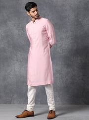 Ankit V Kapoor-Pink Kurta With Churidaar-INDIASPOPUP.COM