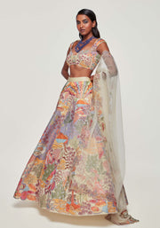Aisha Rao-Ivory Beige Embellished Lehenga Set-INDIASPOPUP.COM