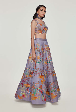 Aisha Rao-Lavender Embellished Lehenga Set-INDIASPOPUP.COM