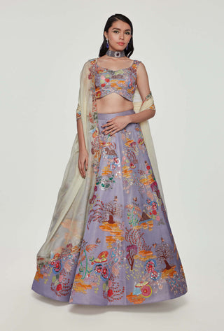 Aisha Rao-Lavender Embellished Lehenga Set-INDIASPOPUP.COM