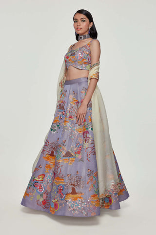 Aisha Rao-Lavender Embellished Lehenga Set-INDIASPOPUP.COM