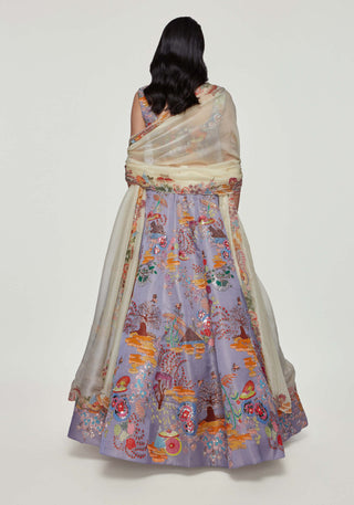 Aisha Rao-Lavender Embellished Lehenga Set-INDIASPOPUP.COM