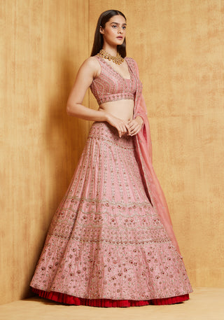 Chamee And Palak-Mauve Pink Asiya Lehenga Set-INDIASPOPUP.COM