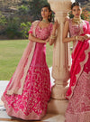 Mishru-Pink Lehenga Set With Dupatta-INDIASPOPUP.COM