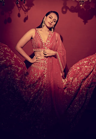 Pink Zainab Lehenga Set