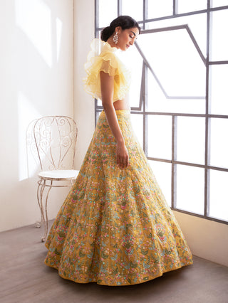 Chamee And Palak-Yellow Gulnar Lehenga Set-INDIASPOPUP.COM