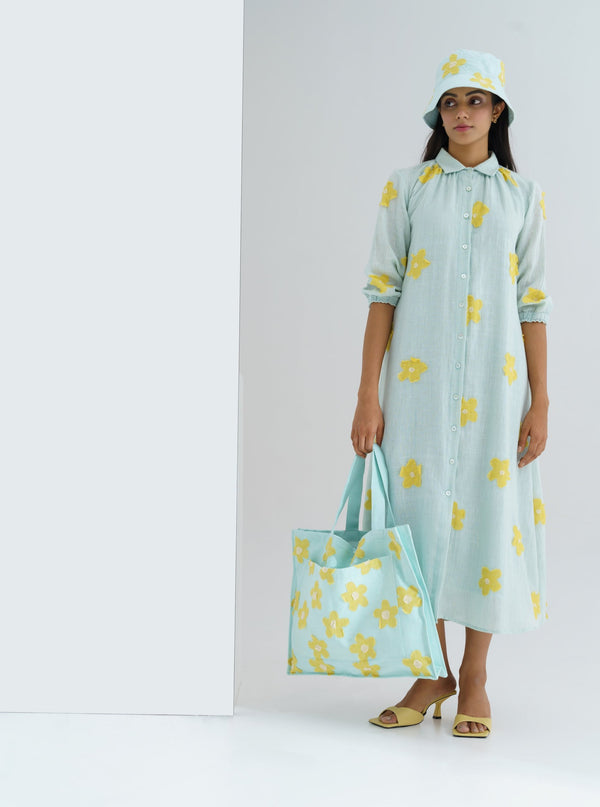 The Right Cut-Sky Blue Lemonade Dress-INDIASPOPUP.COM