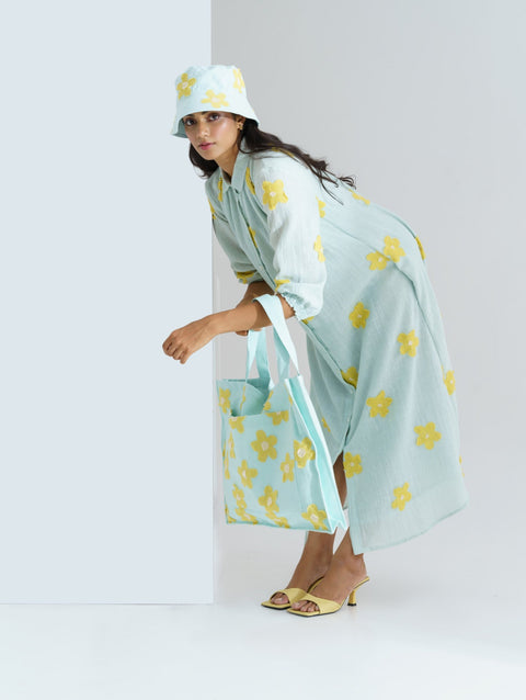 The Right Cut-Sky Blue Lemonade Dress-INDIASPOPUP.COM