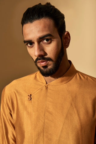 Dhruv Vaish-Sahara Sun Two Button Kurta Set-INDIASPOPUP.COM