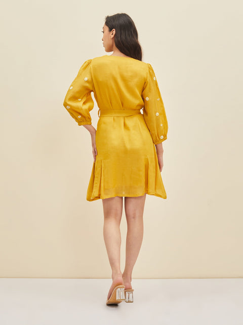 Meadow-Yellow Daffodil Dress-INDIASPOPUP.COM