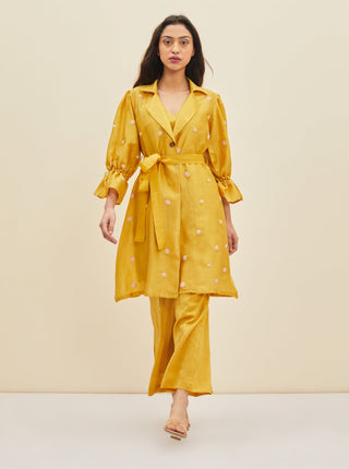 Meadow-Yellow Daffodil Tunic Set-INDIASPOPUP.COM