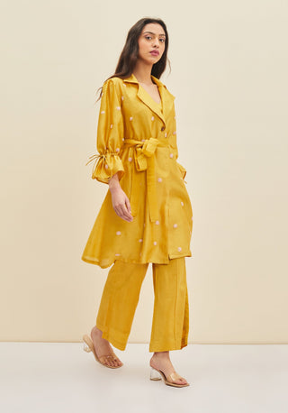 Meadow-Yellow Daffodil Tunic Set-INDIASPOPUP.COM