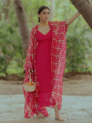 Paulmi & Harsh-Rani Pink Jacket With Inner-INDIASPOPUP.COM