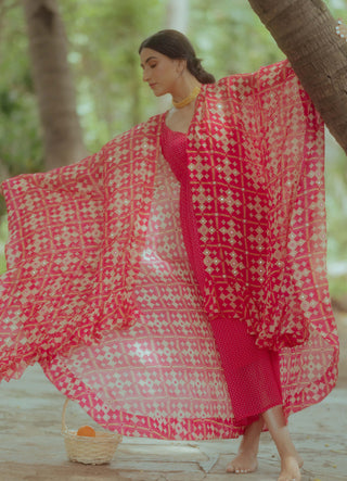 Paulmi & Harsh-Rani Pink Jacket With Inner-INDIASPOPUP.COM