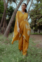 Paulmi & Harsh-Ochre Yellow Kurta With Pants-INDIASPOPUP.COM