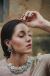 Hyperbole - Silver Lotus Necklace - INDIASPOPUP.COM