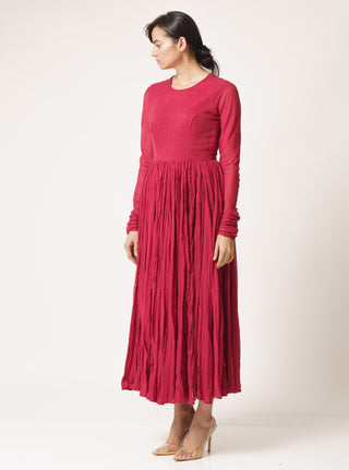 Dot-Red Ghoomar Kurta-INDIASPOPUP.COM