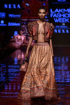Rajdeep Ranawat-Red & Orange Printed Jacket With Skirt-INDIASPOPUP.COM