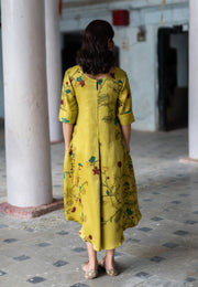 Mustard Kalamkari Dress