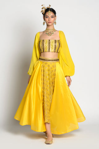 Rishi & Vibhuti-Amber Drop Skirt And Top-INDIASPOPUP.COM