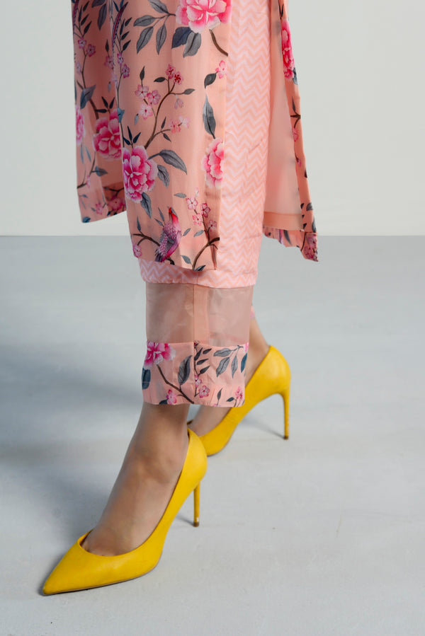 Rishi & Vibhuti-Peach Kurta With Pants-INDIASPOPUP.COM