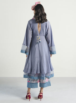 Rishi & Vibhuti-Grey Anarkali With Pants-INDIASPOPUP.COM