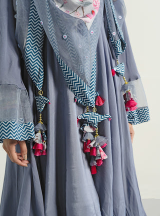 Rishi & Vibhuti-Grey Anarkali With Pants-INDIASPOPUP.COM