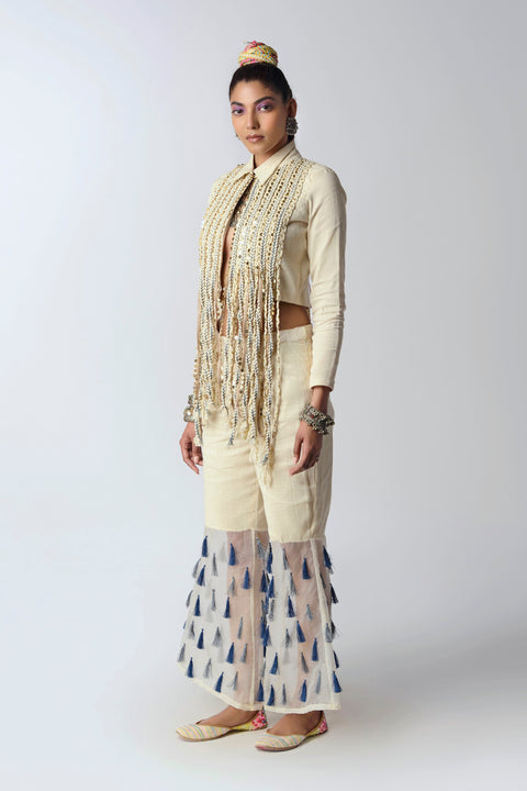Rishi & Vibhuti-Ivory Grey Drop Jacket With Pants-INDIASPOPUP.COM