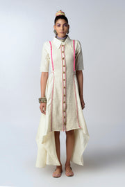 Rishi & Vibhuti-Ivory Pink Tales Dress-INDIASPOPUP.COM