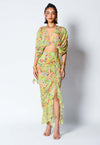 Rishi & Vibhuti-Lime Green Drape Skirt And Top-INDIASPOPUP.COM