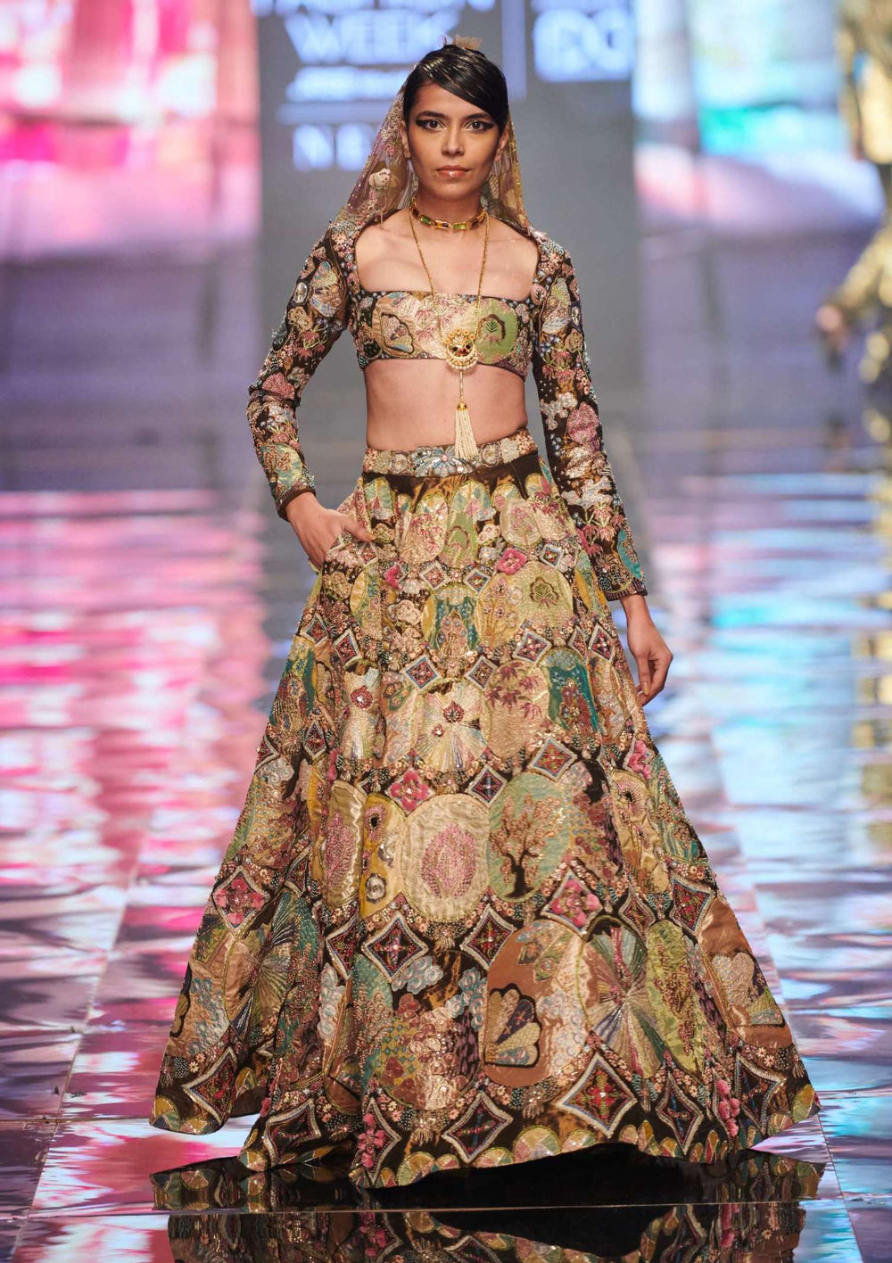 Bronze Ashi Lehenga set
