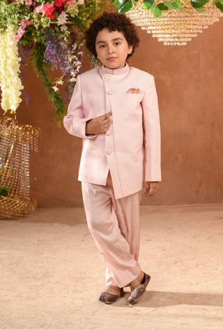 Littleens-Pink Jodhpuri With Trouser-INDIASPOPUP.COM