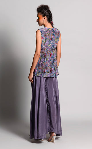 Rishi & Vibhuti-Jupitar Printed Top With Pants-INDIASPOPUP.COM