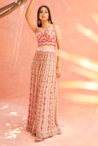 Aman Takyar-Light Pink Embroidered Sharara Set-INDIASPOPUP.COM