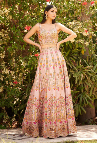 Aman Takyar-Onion Pink Embroidered Lehenga Set-INDIASPOPUP.COM