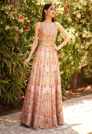 Aman Takyar-Onion Pink Embroidered Lehenga Set-INDIASPOPUP.COM