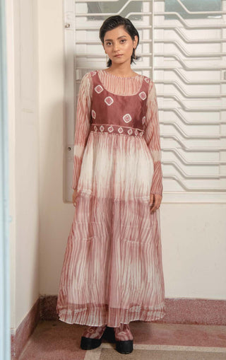 The Loom Art-Rosewood Roseate Bliss Dress-INDIASPOPUP.COM